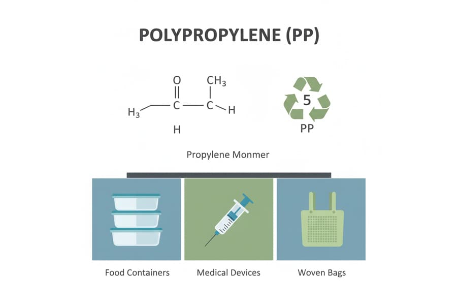 Ảnh: cấu tạo của nhựa pp